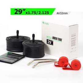 Chooee Bicycle Inner Tube 26/27.5/29 Inches, MTB Inner Tube 26/27.5/29 x 1.75/2.125, 1.95/2.125, 2.125/2.40, AV32/FV48