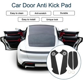 TUCKBOLD Leather Car Door Anti Kick Pad Sticker for Toyota Corolla 2014-2019 Door Side Edge Guard Protector Interior Accessories Black 1 Set