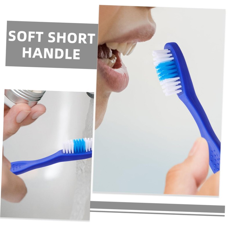 ULTECHNOVO 12pcs Soft Bristle Toothbrushes with Short Handles for Safe