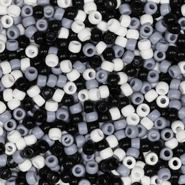 1000 Pcs 6x9 Mm Pony Beads Bulk Plastic Bracelet Beads Plastic Pony Beads for Bracelets Making Multi-Colored Bracelet Beads for Hair Braiding DIY Bracelet Necklace Key Chain and Jewelry Making