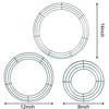 3 Pack Wire Wreath Rings Wire Wreath Frame for Christmas