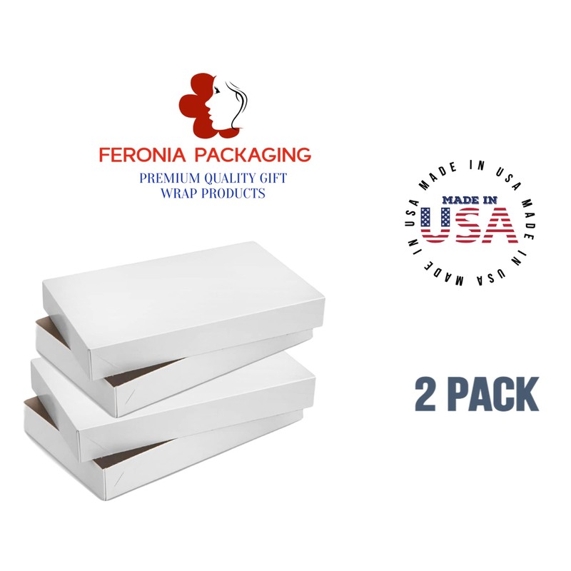 Apparel Shirt Boxes 15 x 9.5 x 2-2 Pack (White)