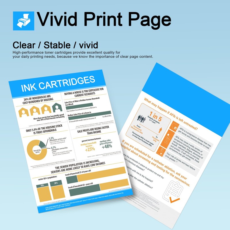 LC20E Super High Yield Ink Cartridges(5-Pack, 2BK/1C/1M/1Y)-Lvan Compatible LC20E Ink