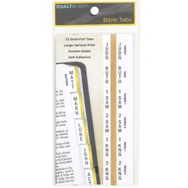 Salt & Light, Large Vertical Bible Tabs, Gold, 72 Tabs