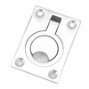 4 Pcs 63x44mm Square Flush Pull Ring Handles 316 Stainless