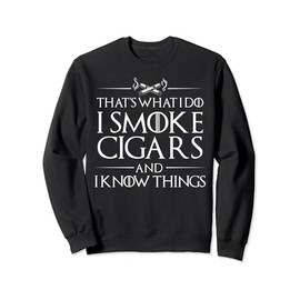 Smoke Cigars Smoker Sweatshirt - Ideal Clever Class Men Gift