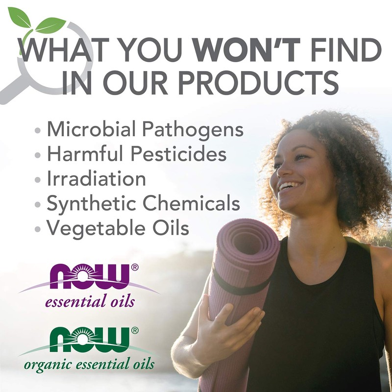 NOW NOW Essential Oils, Basil Oil, Energizing Aromatherapy Scent, Stream