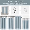 SHINELAND Light Blue Room Darkening 108 Inch Long Ceiling Curtain