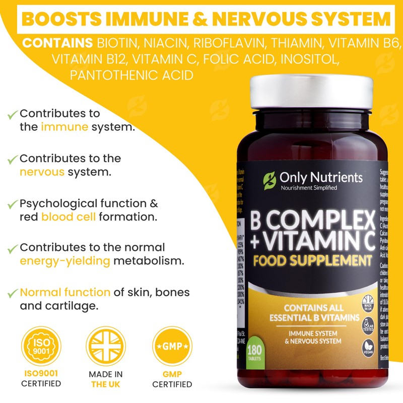 Only Nutrients | B Complex + Vitamin C | 180