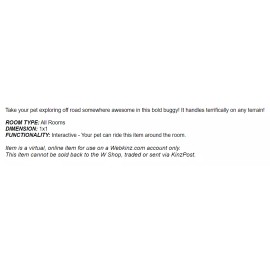 Webkinz Classic Off Road Buggy -virtual item- *Code Only*