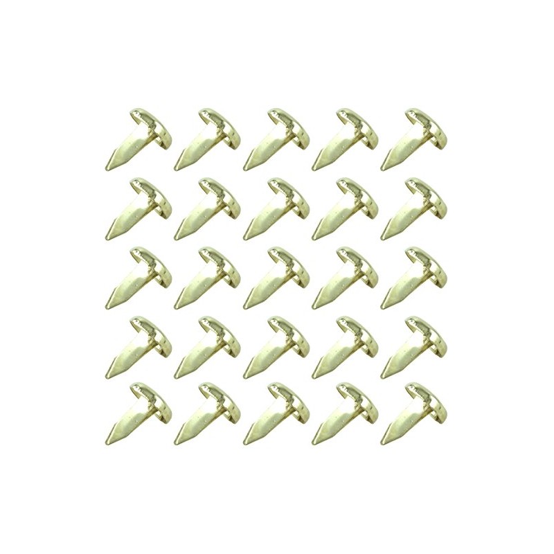 Clipco Paper Fasteners Mini 1/3-Inch Brass Plated (100-Pack)