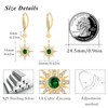 YEESIA Star Earrings S925 Sterling Silver Gemstone Starburst Earring Leverback