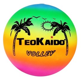 CUCUBA Volleyball Beach Volleyball aus weichem Gummi, leicht, Modell Rainbow Palmen für Training oder Spiel