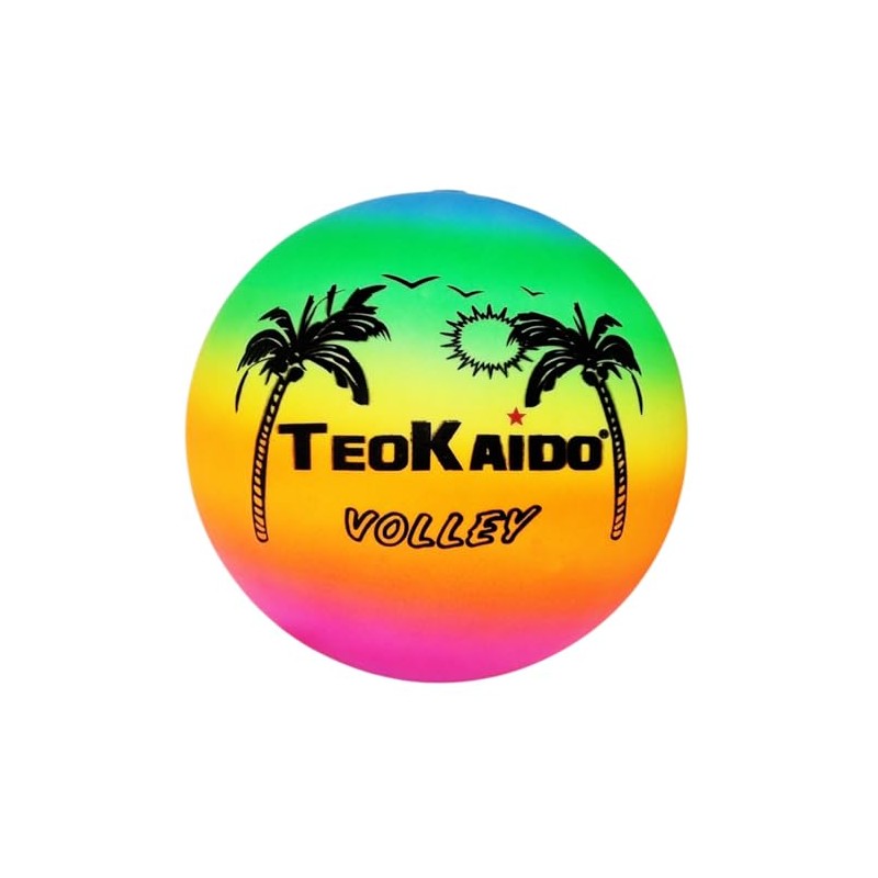 CUCUBA Volleyball Beach Volleyball aus weichem Gummi, leicht, Modell Rainbow
