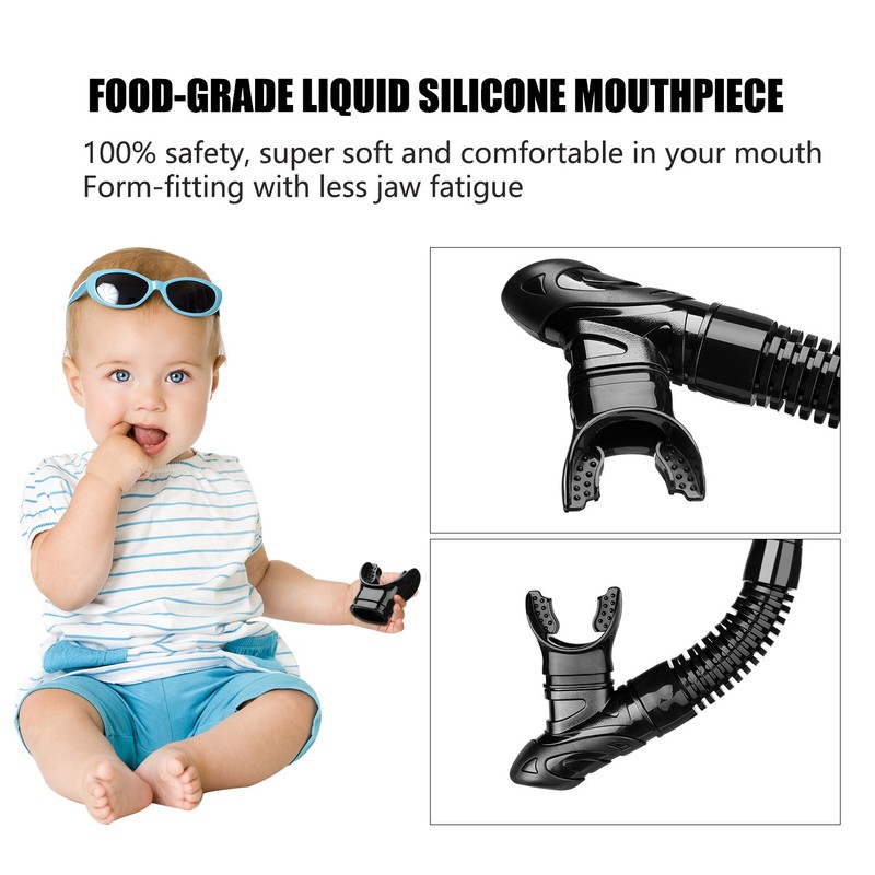 Aegend Dry Snorkel, Easy-Breath Free Diving Snorkel for Snorkeling Scuba