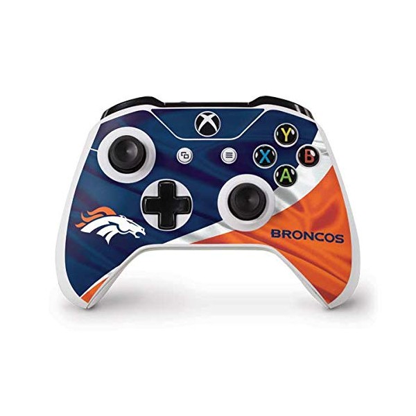 Skinit Decal Gaming Skin Compatible with Xbox One S Controller - Officially Licensed NFL Denver Broncos Design