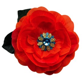 Island Princess Tropical Flower Orange Hair Clip