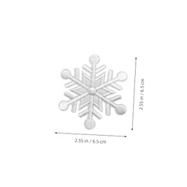 SEWACC 10pcs Snowflake Iron Patches for Clothing Embroidered Appliques for DIY Crafts Decoration and Repair Bags Shirts and Backpacks