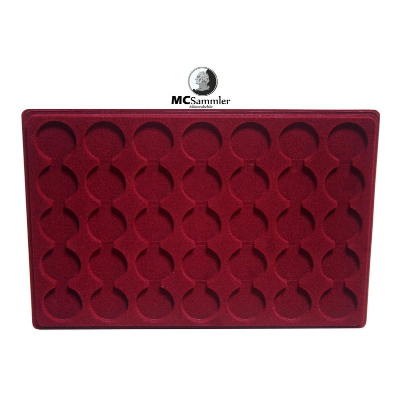 MC.Sammler Coin Tray + 35 Pieces Coin Capsules 32.5 mm
