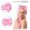 Healeved 4pcs Coral Fleece Elastic Headbands for Women Soft Stretchy
