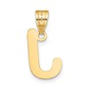 Real and Solid 14K Yellow Gold Polished Bubble Letter J