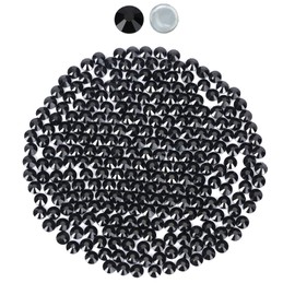 1440 Pcs Black Rhinestones, Hotfix Glitter Stones, Black, 3 mm, Glass, Small, for Craft Jewellery, for DIY Nail Design (SS12, Black)
