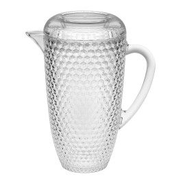 Diamond Cut 2.5 Quarts Unbreakable BPA Free Plastic Water Pitcher with Lid for Drinks & Juice Tea Pots & Kettlescolor: as Pic Color