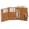 Luxury Leather Ladies Purse Wallet XXL Wallet with Press Stud