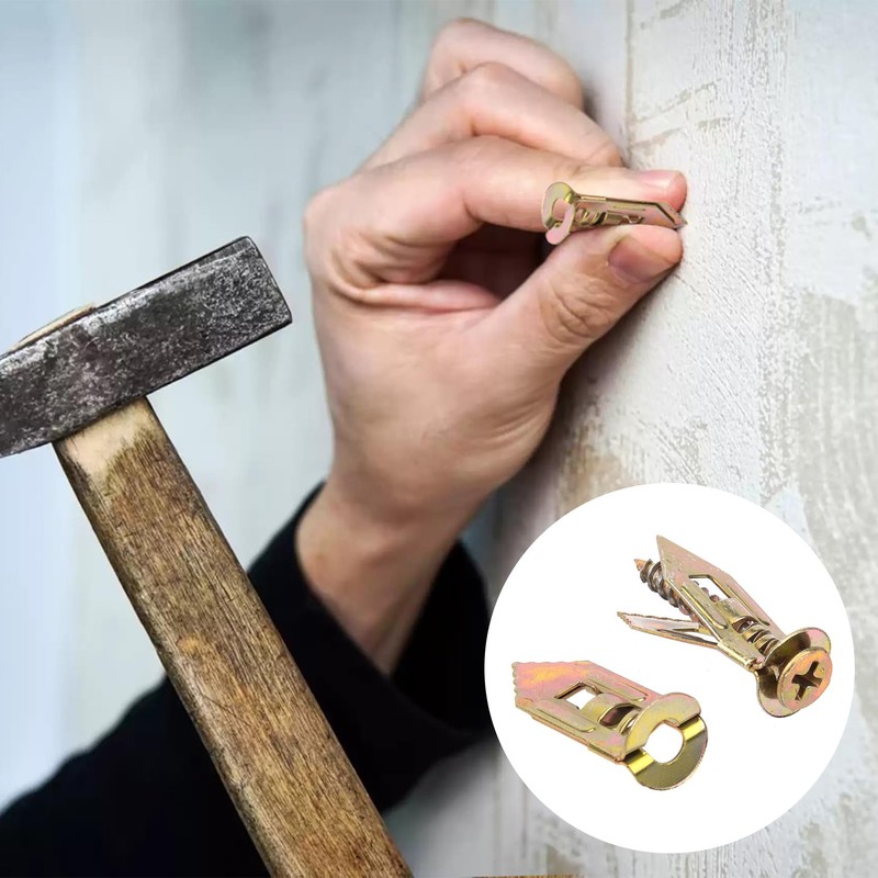 PAGOW 90 Pcs Self-Drilling Anchors, Anchors and Screws for Heavy
