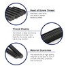 Drenky Pack of 10 Threaded Screws Black M6 x 80
