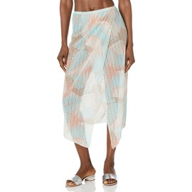 Volcom Women's Standard So Right Sarong Swim Coverup Skirt, Melon