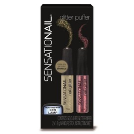 SensatioNail Glitter Puffer, gold/red, 1er Pack (1 x 2 Stück)