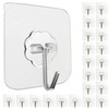 Jwxstore 24 Pack Heavy Duty Self Adhesive Hooks - 33lb