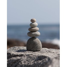 Garden Age Supply Natural River Stone Rock Cairn Sculpture Stacked Stone Balanced Rock Zen Stones Meditation (Quintuple)