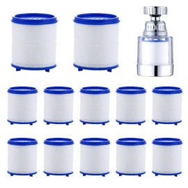 oupados 12 Pieces Filter Element for Tap Filter Water Filter Tap Drinking Water Tap Filter Attachment for Sink, Kitchen, Bathroom