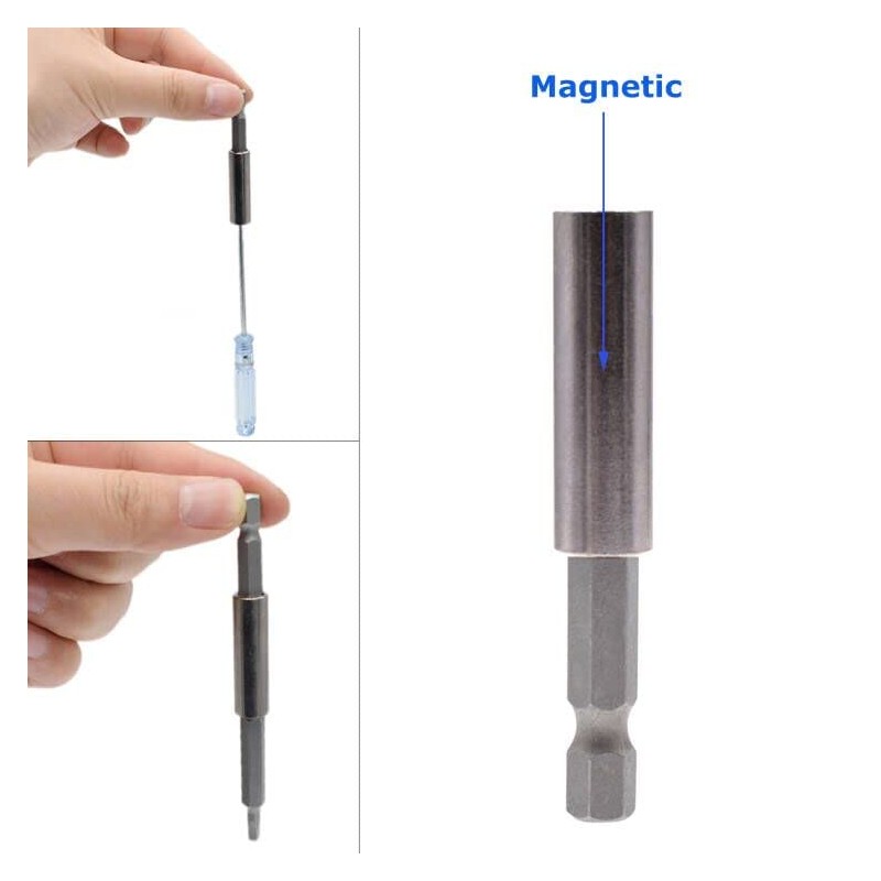 Riyitauto 10 piece Extension Extend Socket Drill Bit Holder 60mm