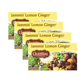 Celestial Seasonings Jammin' Lemon Ginger Herbal Tea, 20 Count (Pack of 4)