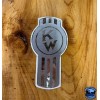 Kenworth Old Style Gray/Chrome Kenworth Emblem Decal Replacement High Quality