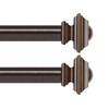 KAMANINA 2 Pack Curtain Rods for Windows 48 to 84