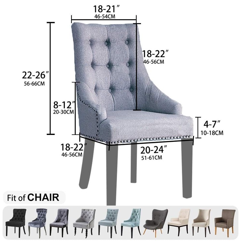 Lellen Stretch Wingback Chair Cover Slipcover - Reusable Wingback Side