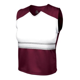 ION Cheer League Ovation Shell Top (Youth Sizes) (Maroon, YS)