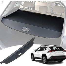 kaungka Cargo Cover Compatible with 2019 2020 2021 2022 2023 toyota rav4 Retractable Trunk Shielding Shade (Black)