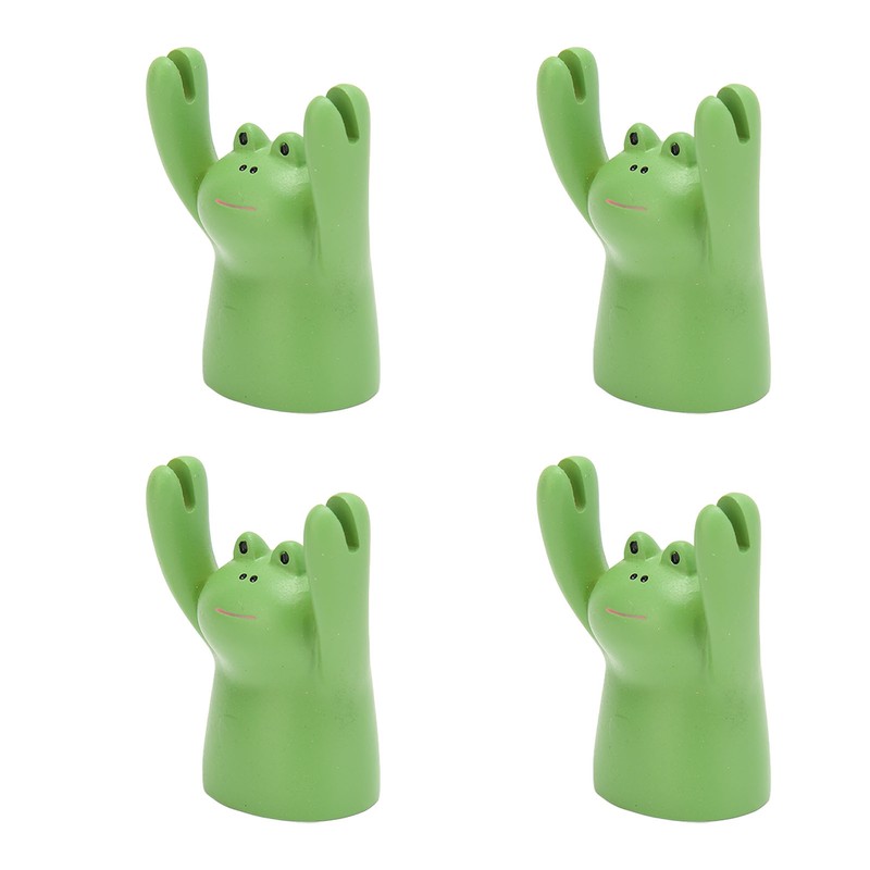 4Pcs Desktop Card Holder Resin Cartoon Animal Shape Cute Message