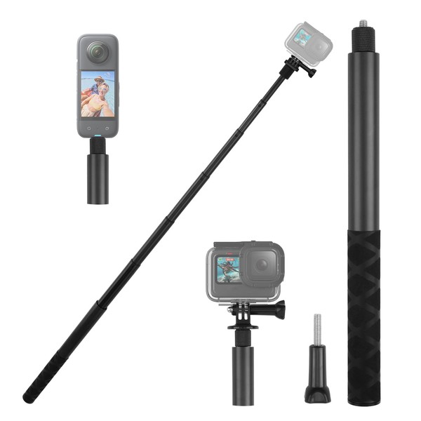 150 cm Invisible Selfie Stick Alluminio, 7 aste Action Camera