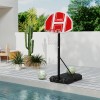 Portable Basketball Hoop 5.5-6.1Ft Height Adjustable LED Poolside Gift for