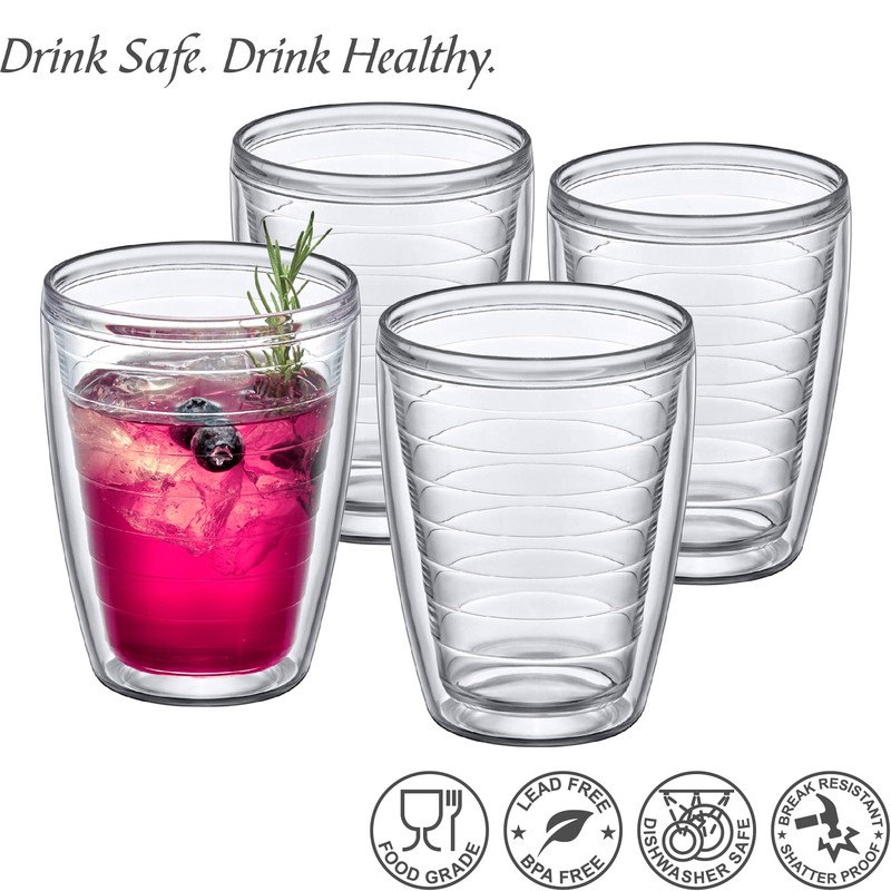 Amazing Abby Alaska 16-Ounce Insulated Tumblers (Set of 4), Double-Wall