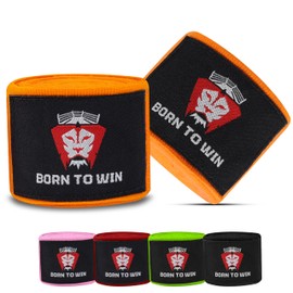 Born To Win Hand Wraps Boxing Inner Gloves With Wrist & Knuckle Protection Elasticated Boxing Hand Wraps Muay Thai Kickboxing Martial Arts and Combat Training