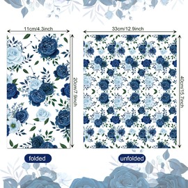 Servilletas de papel desechables clásico de flores silvestres, 100 servilletas de papel clásico para cocina, fiesta, toallas de invitados, servilletas de boda, servilletas de baby shower