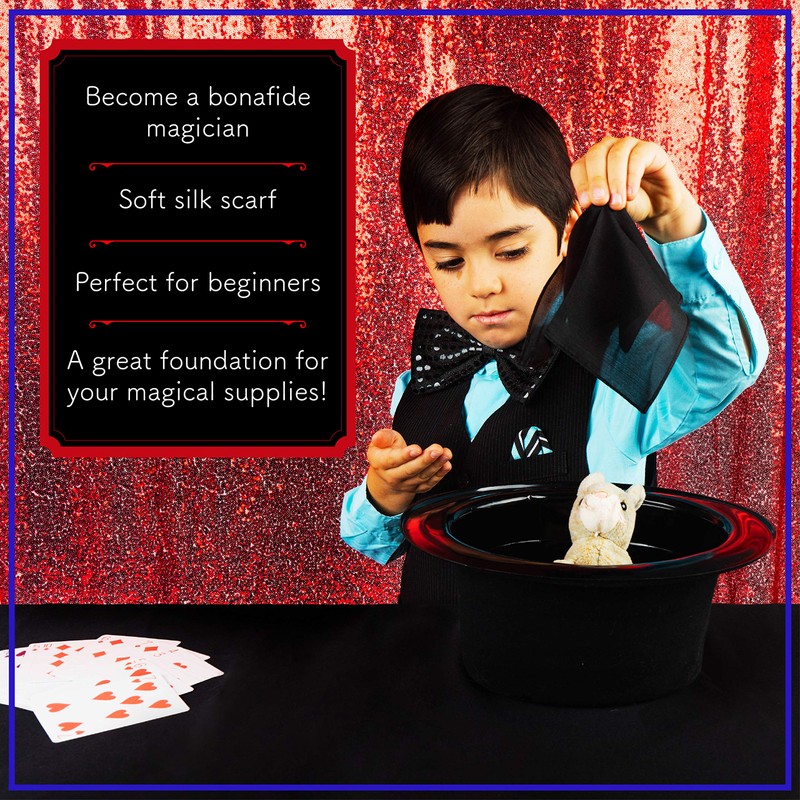 London Magic Works Magicians Silks with Tricks (red, 6 inch)
