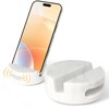 Elegant White Marble Phone Stand with Sound Amplification